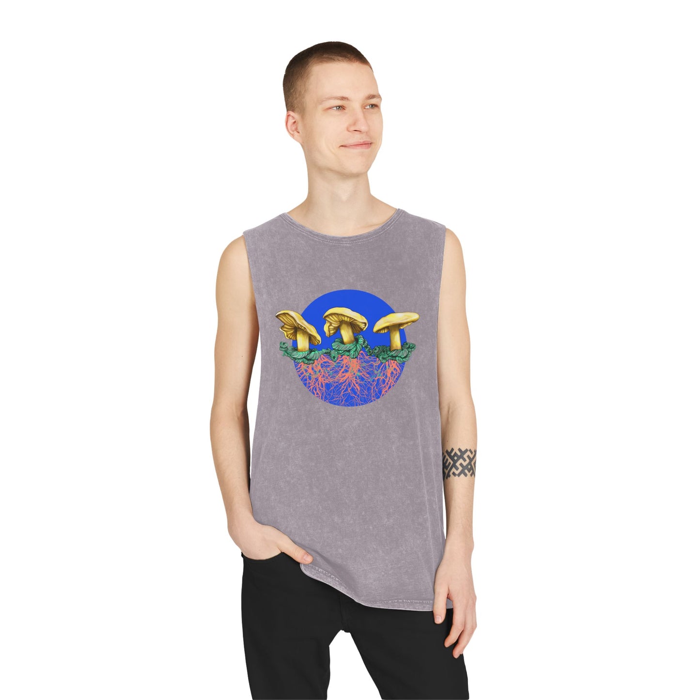 Waxy Caps Unisex Stonewash Tank Top