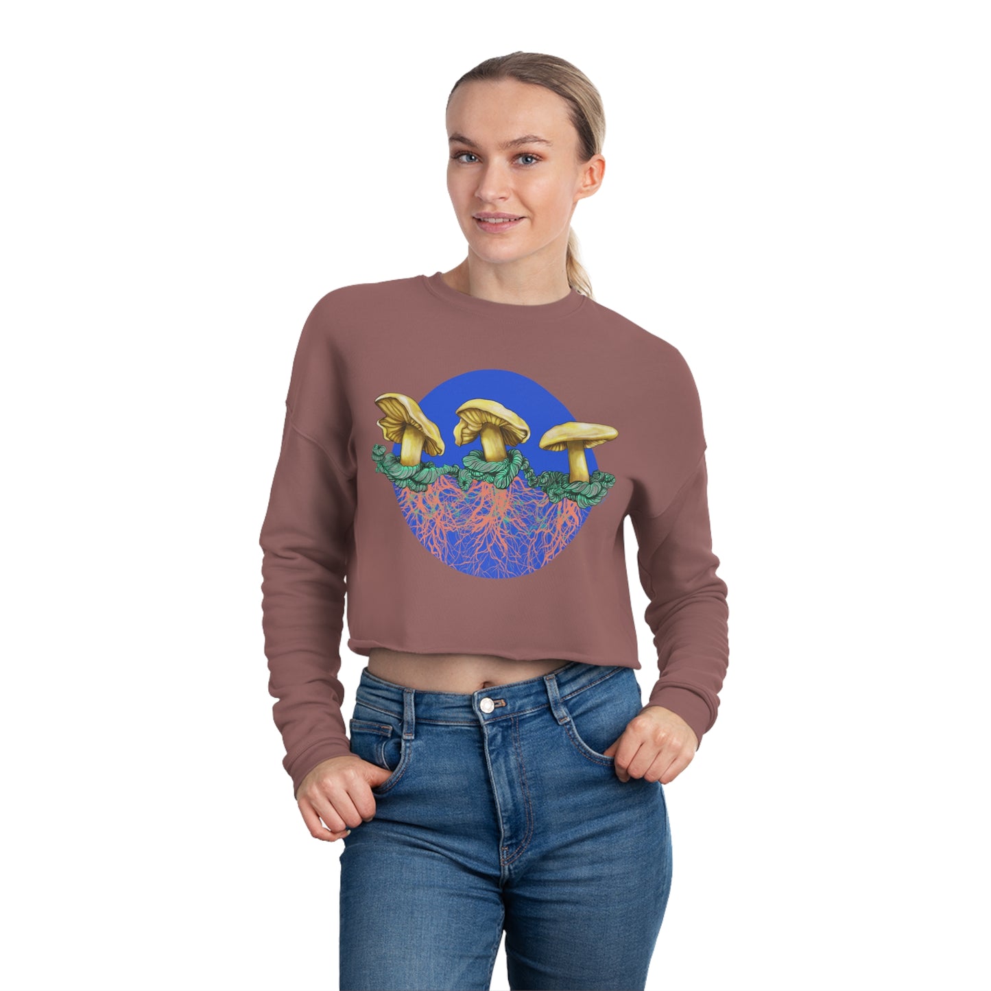 Waxy Cap Planet Cropped Sweatshirt